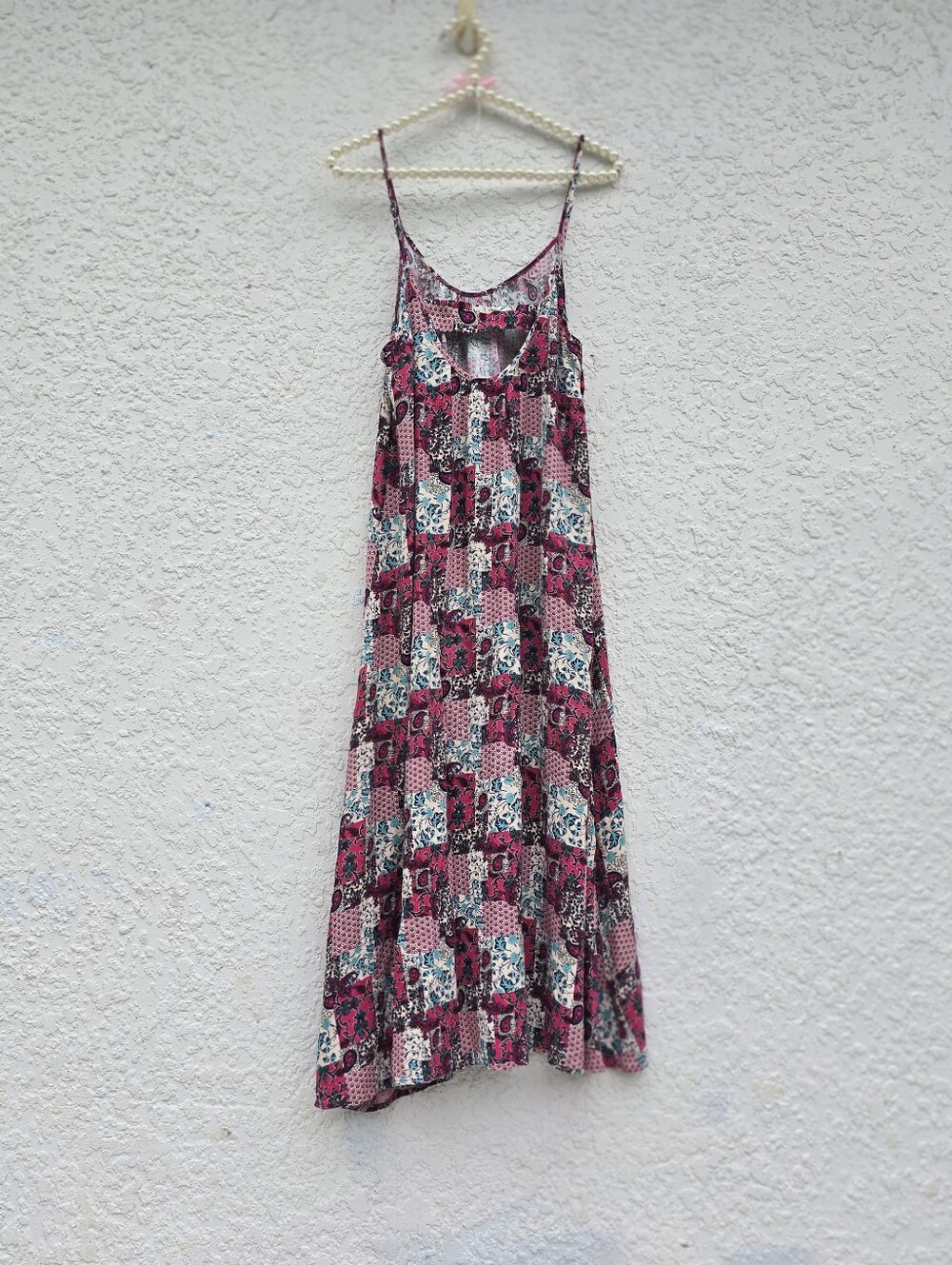 Natural Life Boho Patchwork Paisley Maxi Slip Dress Size XS/S - Picture 2 of 7